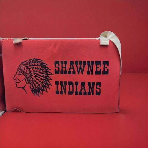 Source Unknown Other - Shawnee Indians Football 2 Vintage Seat Cushions Red With Chief Logo Plymouth PA
